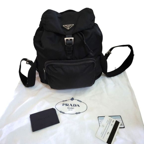 Prada Handbags - Prada Tessuto Black Nylon Backpack
